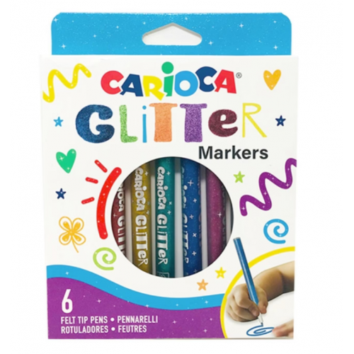 CARIOCA ΜΑΡΚΑΔΟΡΟΙ ΣΕΤ GLITTER 6 ΧΡΩΜΑΤΑ (42190)