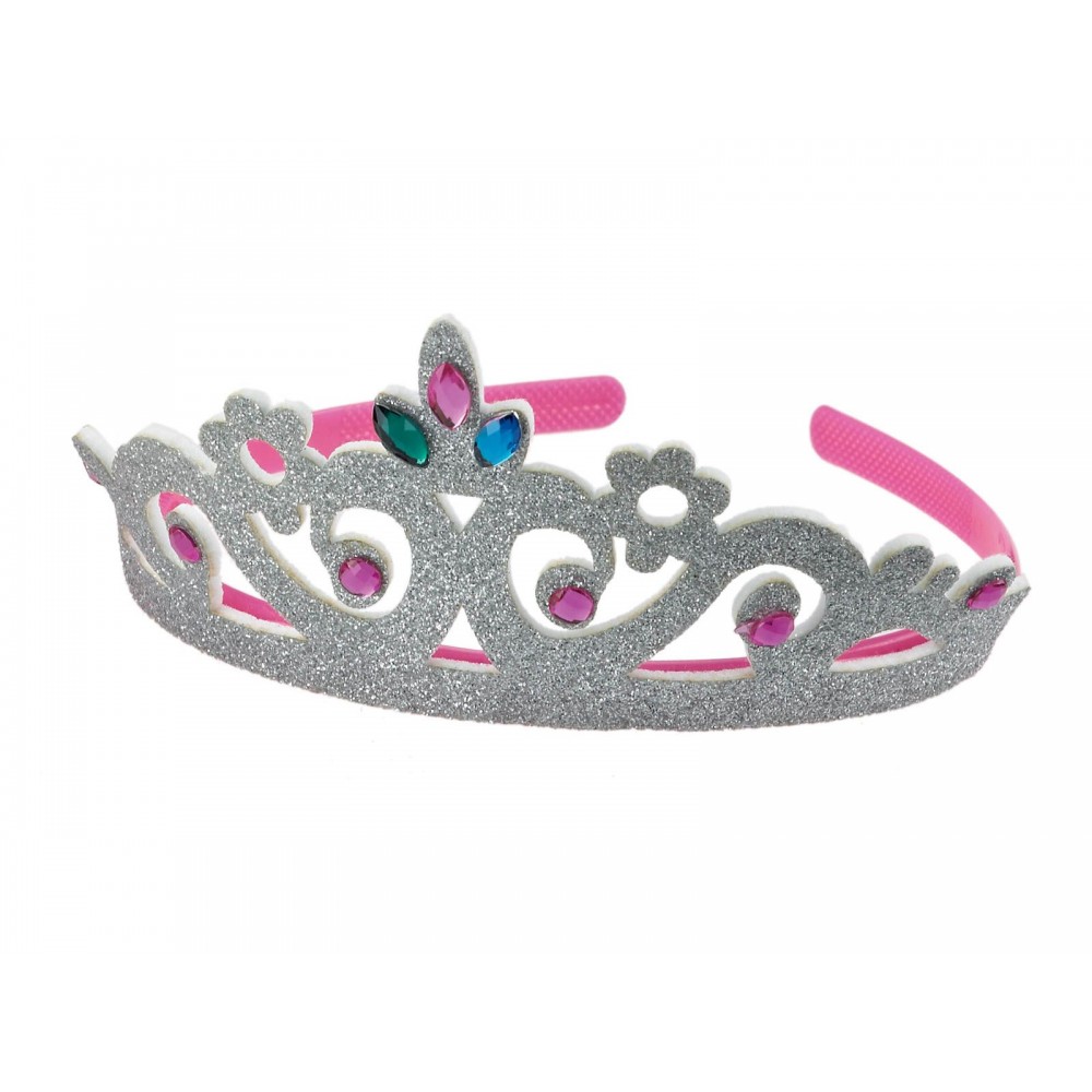 Αποκριάτικο Αξεσουάρ Στέμμα Πριγκίπισσας ασημί (80848Α)