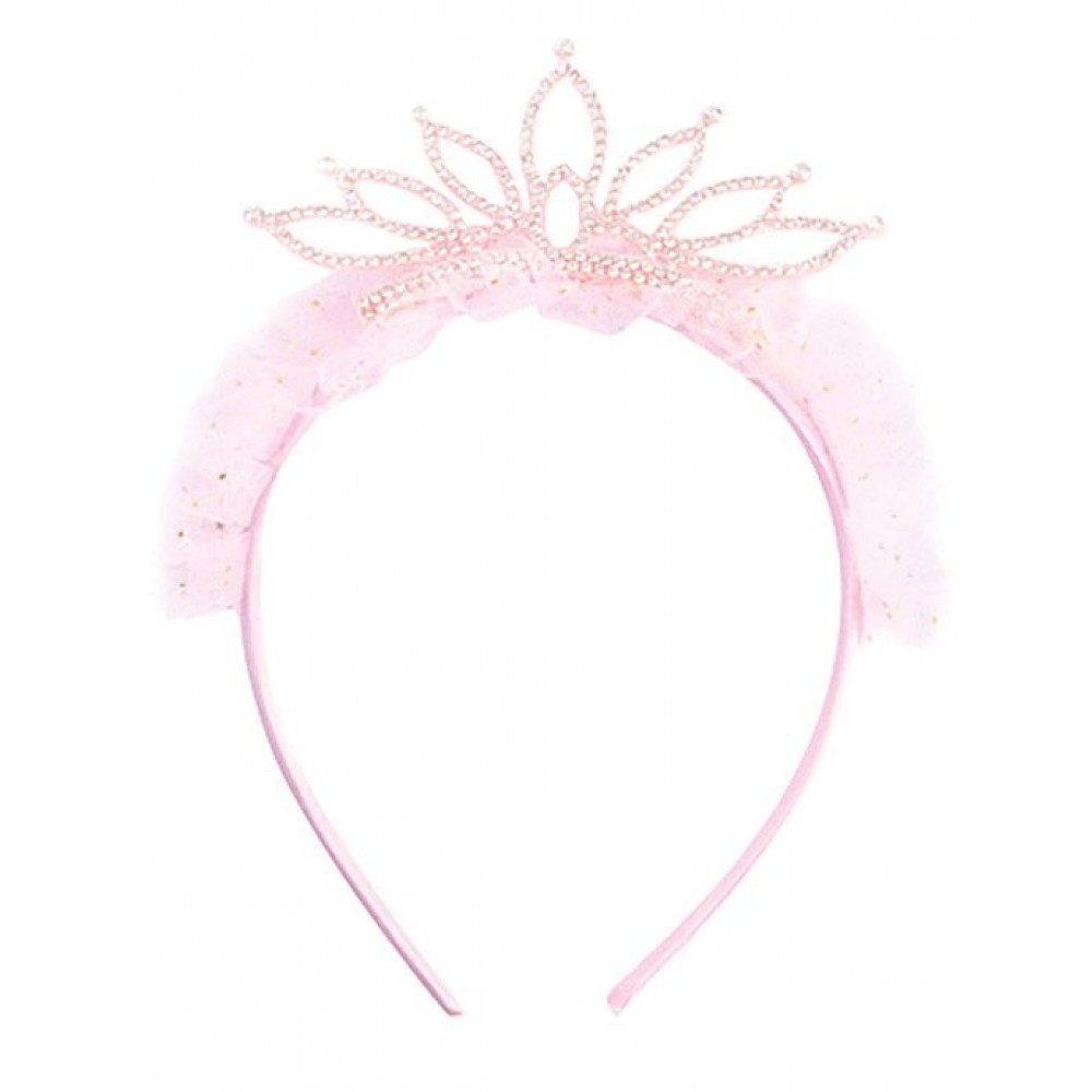 Αποκριάτικο Αξεσουάρ Στέκα Στέμμα Με Τούλι λευκο