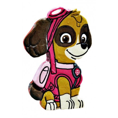 Λαμπάδα Πλακέτα ροζ σκυλάκι (001603)