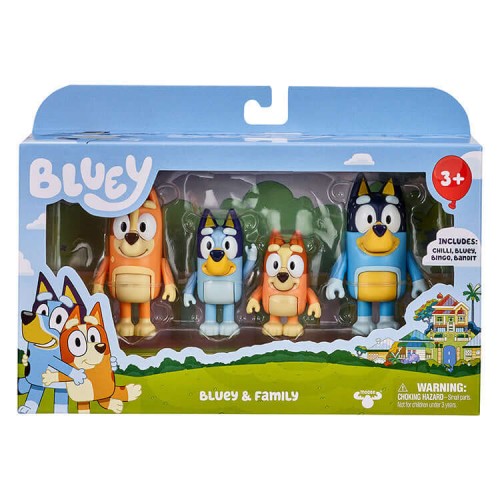 BLUEY ΣΕΤ 4 ΦΙΓΟΥΡΕΣ BLUEY & FAMILY (13009)