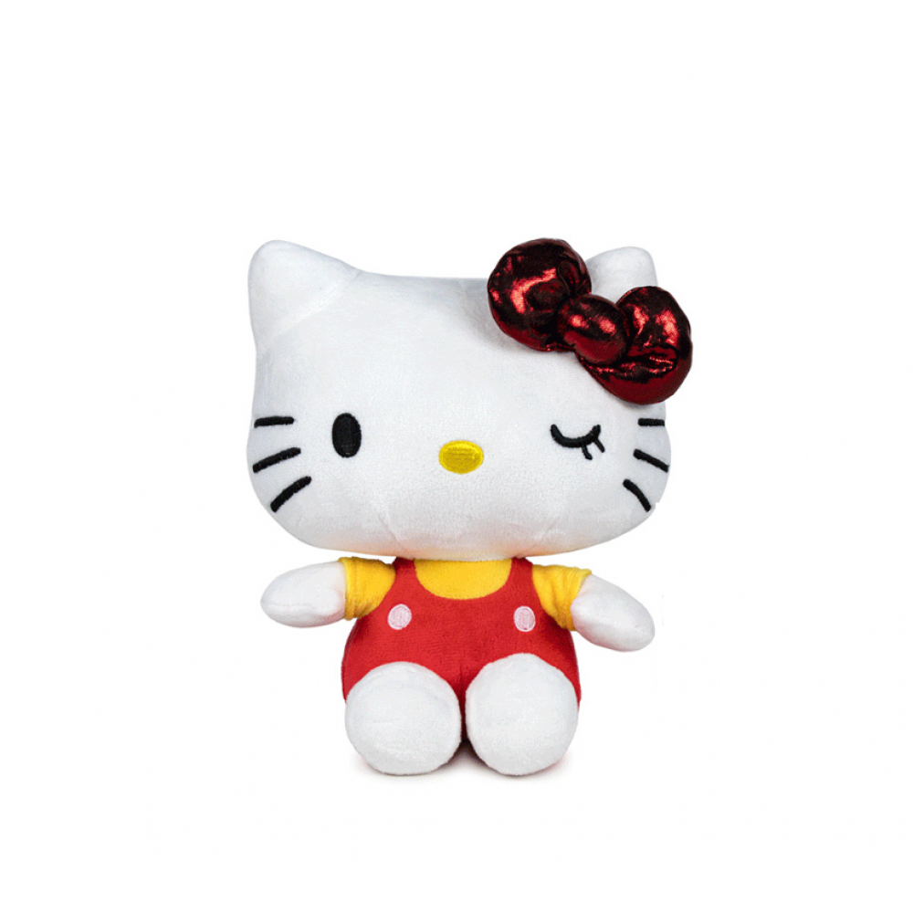 SOFTIES HELLO KITTY ΛΟΥΤΡΙΝΟ 32 εκ. ΚΟΚΚΙΝΟΣ ΦΙΟΓΚΟΣ ΜΕ ΚΛΕΙΣΤΟ ΜΑΤΑΚΙ  (760023890)