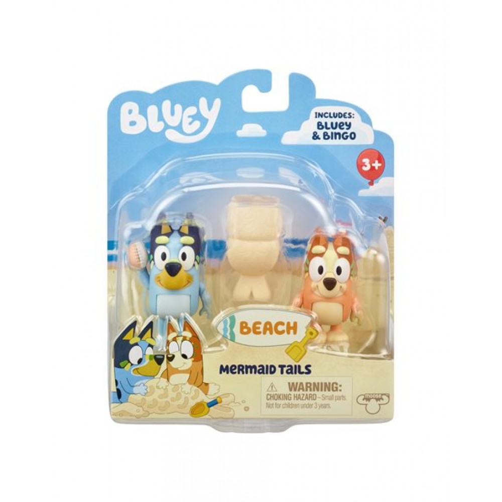  BLUEY 2 ΦΙΓΟΥΡΕΣ 6 ΕΚ. & ΑΞΕΣΟΥΑΡ - ΘΕΜΑ ΕΞOΧΙΚΟ MERMAID TAILS BLUEY & BINGO (BLY69000)