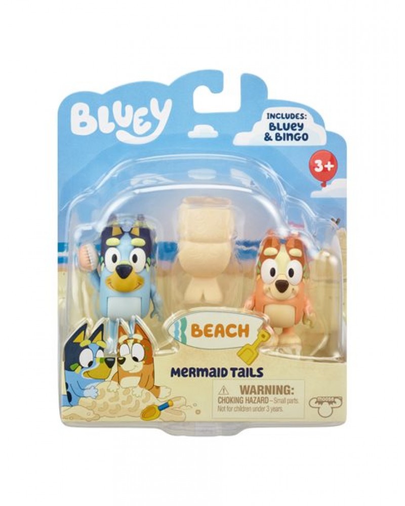  BLUEY 2 ΦΙΓΟΥΡΕΣ 6 ΕΚ. & ΑΞΕΣΟΥΑΡ - ΘΕΜΑ ΕΞOΧΙΚΟ MERMAID TAILS BLUEY & BINGO (BLY69000)