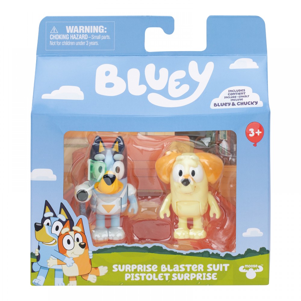 BLUEY ΦΙΓΟΥΡΕΣ 2 PACK SURPRISE BLASTER SUIT (BLY91110)