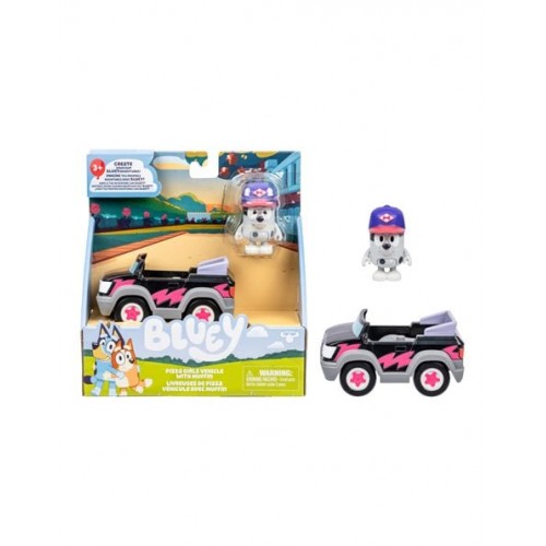 BLUEY S13 ΟΧΗΜΑ PIZZA GIRLS & ΦΙΓΟΥΡΑ MUFFIN 6 εκ. (BLYA7000)