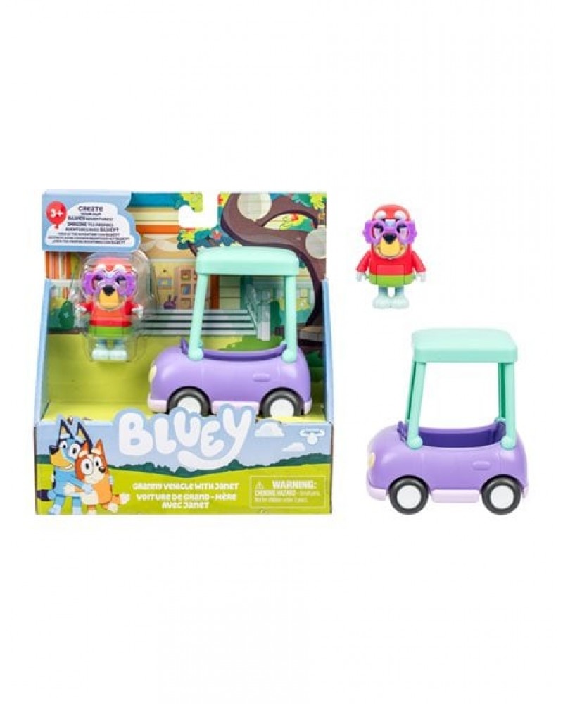 BLUEY S13 ΟΧΗΜΑ GRANNY & ΦΙΓΟΥΡΑ JANET 6 εκ. (BLYA7000)