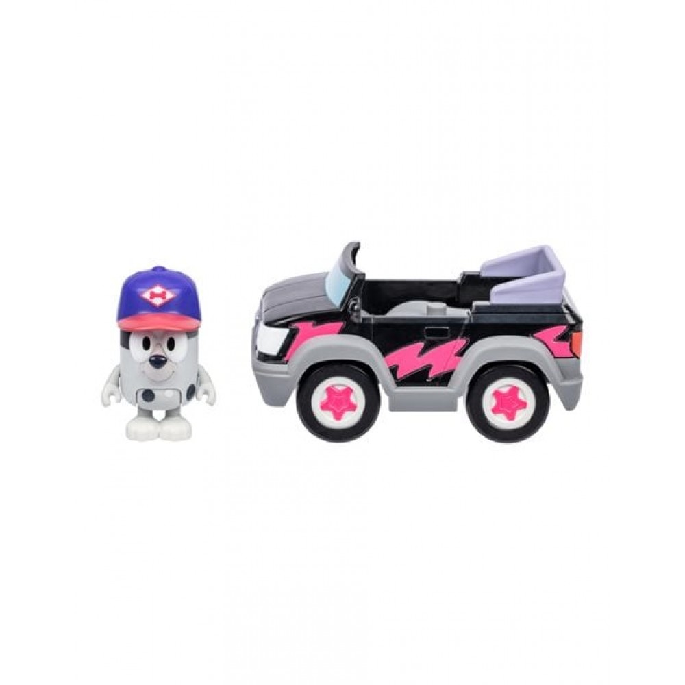 BLUEY S13 ΟΧΗΜΑ PIZZA GIRLS & ΦΙΓΟΥΡΑ MUFFIN 6 εκ. (BLYA7000)