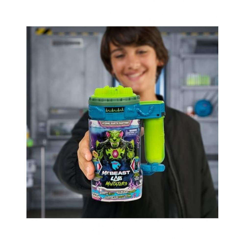 MR BEAST LAB ΚΑΨΟΥΛΑ ΜΕΤΑΛΛΑΞΗΣ MUTATOR & ΦΙΓΟΥΡΑ ATOMIC EARTH PANTHER ΠΡΑΣΙΝΟ (BTR18000)