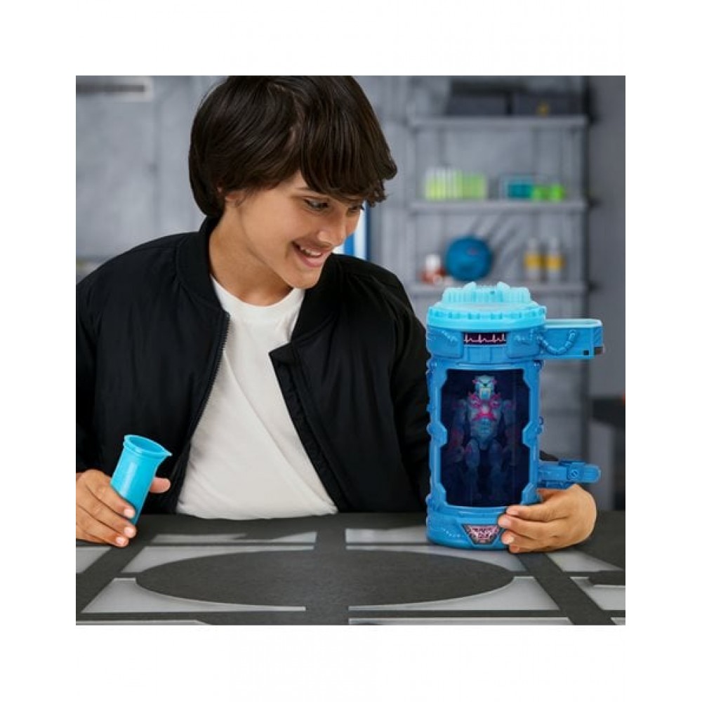 MR BEAST LAB ΚΑΨΟΥΛΑ ΜΕΤΑΛΛΑΞΗΣ MUTATOR & ΦΙΓΟΥΡΑ LIGHTNING PANTHER ΜΠΛΕ (BTR18000)