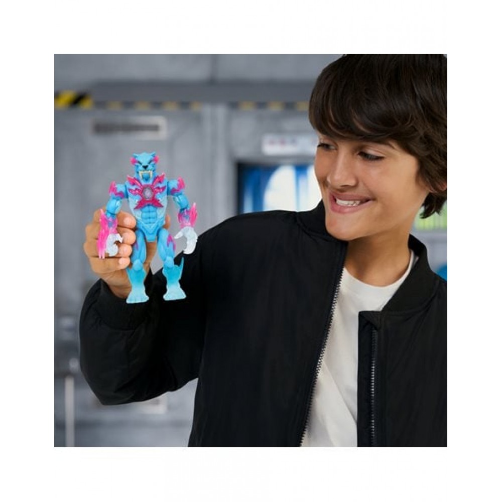 MR BEAST LAB ΚΑΨΟΥΛΑ ΜΕΤΑΛΛΑΞΗΣ MUTATOR & ΦΙΓΟΥΡΑ LIGHTNING PANTHER ΜΠΛΕ (BTR18000)