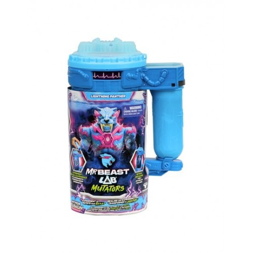 MR BEAST LAB ΚΑΨΟΥΛΑ ΜΕΤΑΛΛΑΞΗΣ MUTATOR & ΦΙΓΟΥΡΑ LIGHTNING PANTHER ΜΠΛΕ (BTR18000)