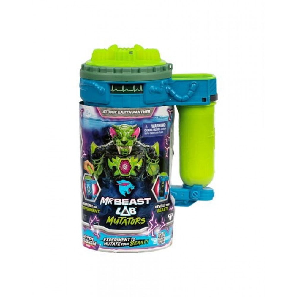 MR BEAST LAB ΚΑΨΟΥΛΑ ΜΕΤΑΛΛΑΞΗΣ MUTATOR & ΦΙΓΟΥΡΑ ATOMIC EARTH PANTHER ΠΡΑΣΙΝΟ (BTR18000)
