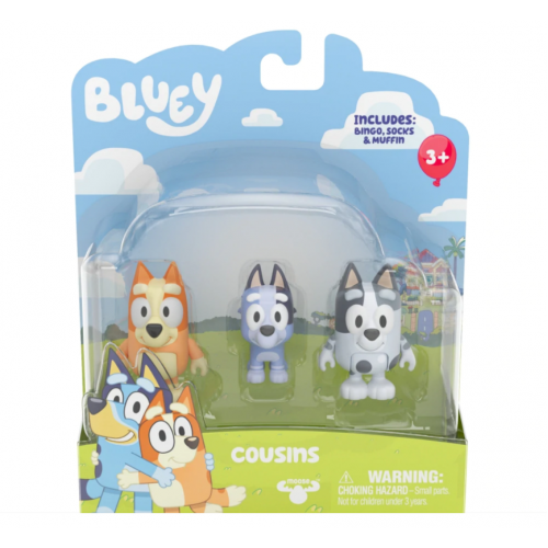 BLUEY ΦΙΓΟΥΡΕΣ ΣΕΤ COUSINS BINGO ,SOCKS & MUFFIN (BLY00510)
