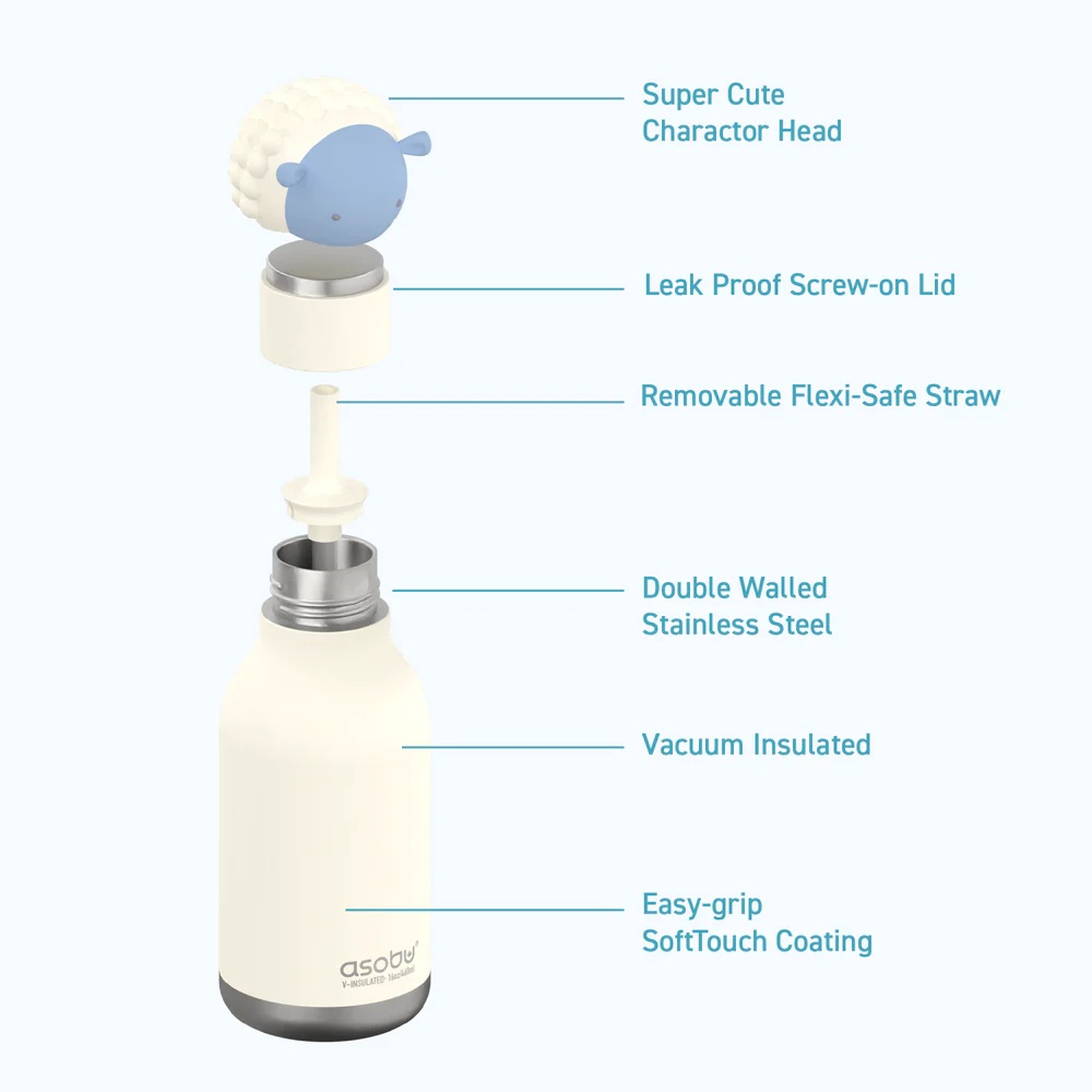 ASOBU BESTIE ΜΠΟΥΚΑΛΙ ΘΕΡΜΟΣ 460ml ΠΡΟΒΑΤΟ (005455)