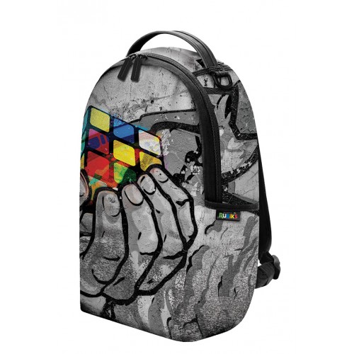 GRAFFITI ΣΑΚΙΔΙΟ ΣΧΟΛΙΚΟ ΣΤΡΟΓΓΥΛΟ 2 ΘΗΚΕΣ HAND RUBIK'S (266212)