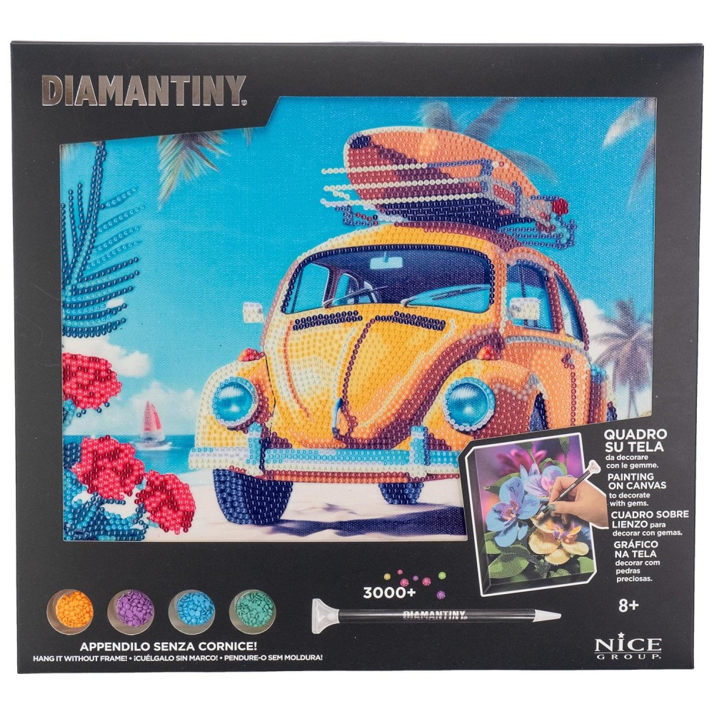 DIAMANTINY LEVEL UP ΔΙΑΚΟΣΜΗΣΕ ΜΕ ΧΡΩΜΑΤΙΣΤΑ ΠΕΤΡΑΔΑΚΙΑ ΠΙΝΑΚΑΣ ΚΙΤΡΙΝΟ ΑΥΤΟΚΙΝΗΤΟ (96566)