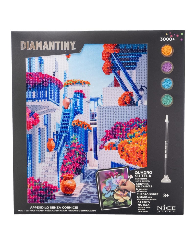 DIAMANTINY LEVEL UP ΔΙΑΚΟΣΜΗΣΕ ΜΕ ΧΡΩΜΑΤΙΣΤΑ ΠΕΤΡΑΔΑΚΙΑ ΠΙΝΑΚΑΣ ΜΠΛΕ ΜΠΑΛΚΟΝΙΑ (96568)