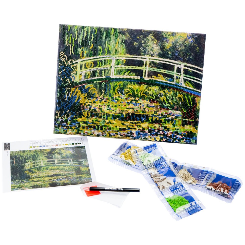 DIAMANTINY LEVEL UP ΔΙΑΚΟΣΜΗΣΕ ΜΕ ΧΡΩΜΑΤΙΣΤΑ ΠΕΤΡΑΔΑΚΙΑ ΠΙΝΑΚΑΣ ΤΕΧΝΗΣ Η ΛΙΜΝΗ ΜΕ ΤΑ ΝΟΥΦΑΡΑ (96701)