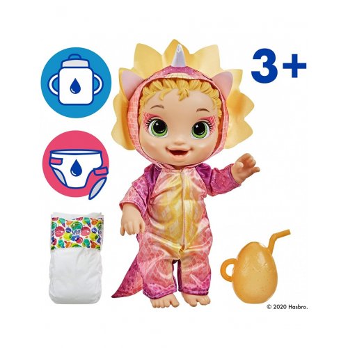 BABY ALIVE DINO CUTIES DRESS UP TRICERATOPS (F0933)