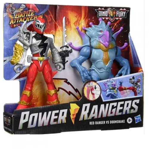 POWER RANGER BATTLE ATTACKER 2 PACK-RED RANGER VS DOONSNAKE (F3064)