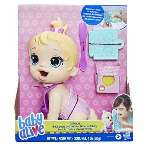 BABY ALIVE LIL SNACKS DOLL BLONDE HAIR (F2617)
