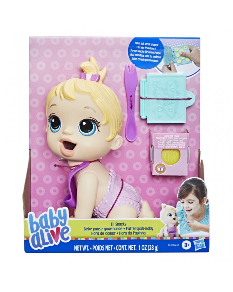 BABY ALIVE LIL SNACKS DOLL BLONDE HAIR (F2617)