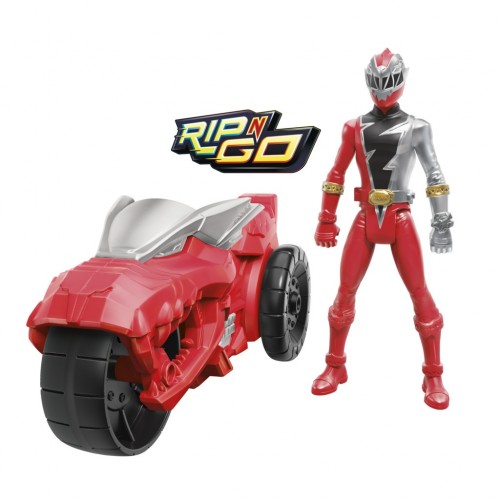 Power Rangers Rip N Go T-Rex Battle Rider and Dino Fury Red Ranger (F4213)