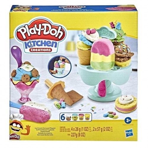 PLAY DOH SILLY SNACKS ICE CREAM CAROUSEL SET (F5332)
