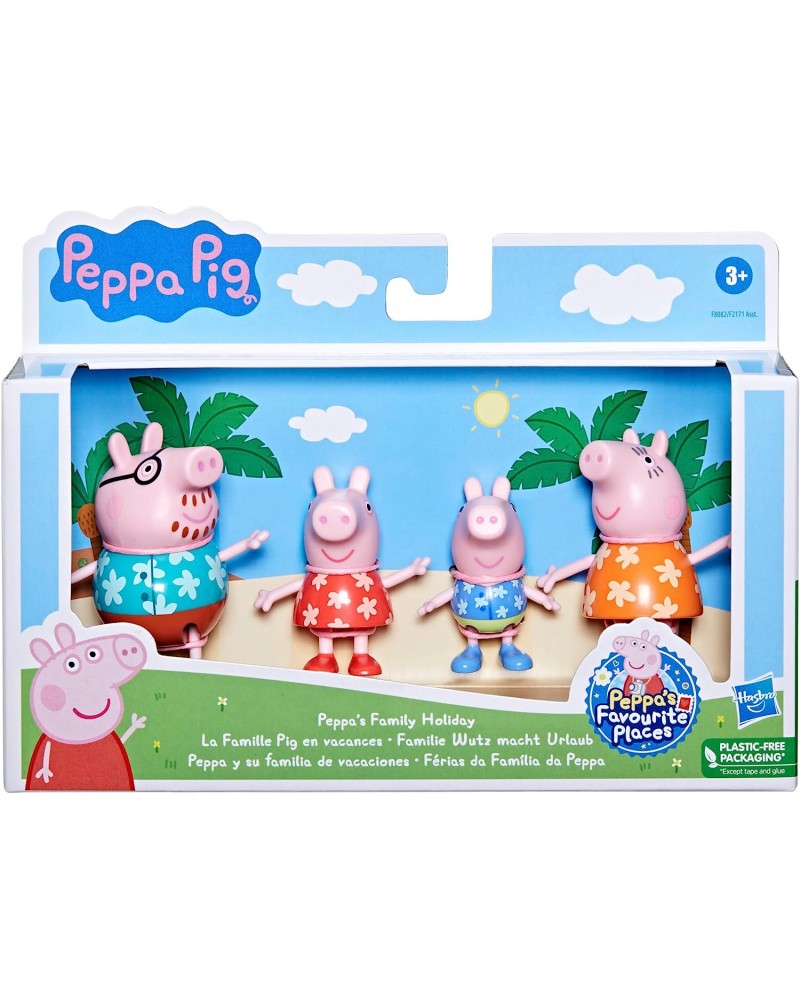 PEPPA PIG PEPPA’S ADVENTURES FAMILY FIGURE 4-PACK HOLIDAY (F8082)