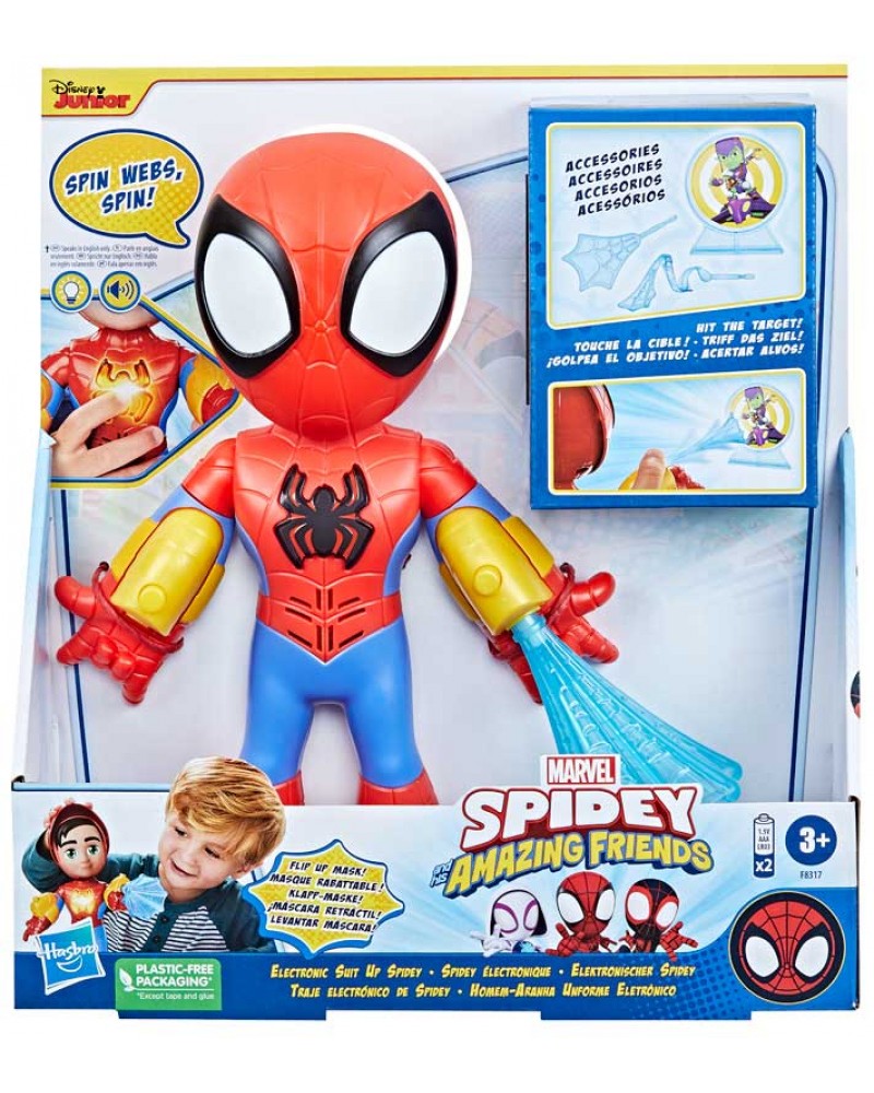 SPIDEY AND HIS AMAZING FRIENDS ELECTRONIC SUIT UP SPIDEY FIGURE (F8317)