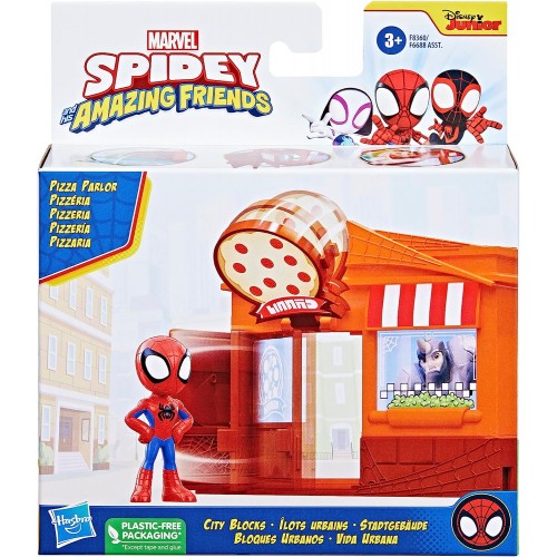 SPIDEY AND HIS AMAZING FRIENDS CITY BLOCKS  PIZZA PARLOR SPIDEY (F8360)