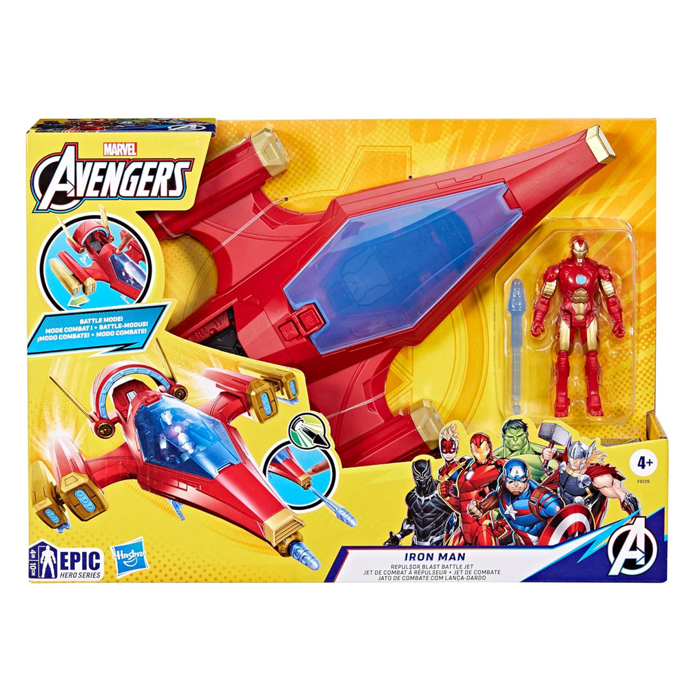  AVENGERS ΦΙΓΟΥΡΑ ΔΡΑΣΗΣ EPIC IRON MAN REPULSOR BLAST BATTLE JET (F9329)