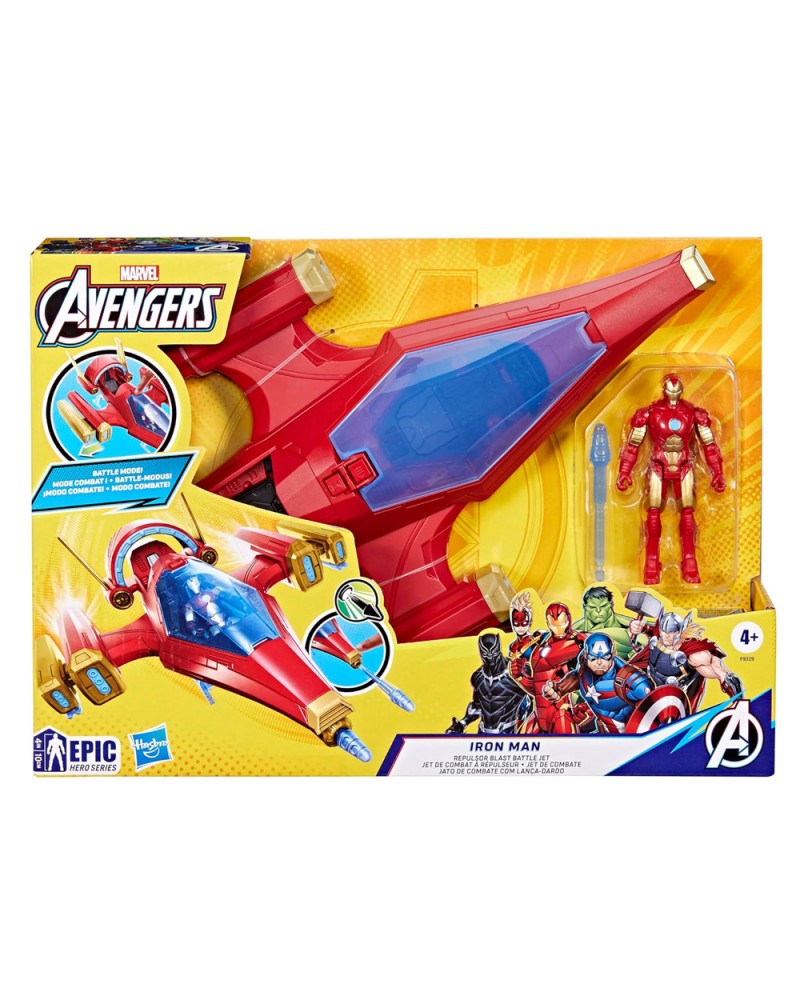  AVENGERS ΦΙΓΟΥΡΑ ΔΡΑΣΗΣ EPIC IRON MAN REPULSOR BLAST BATTLE JET (F9329)