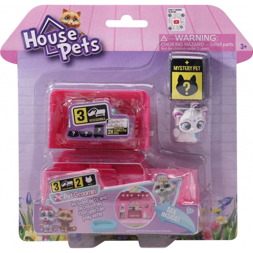 HOUSE PETS PLAYSET PET GROOMIN 2 ΣΧΕΔΙΑ (1060)