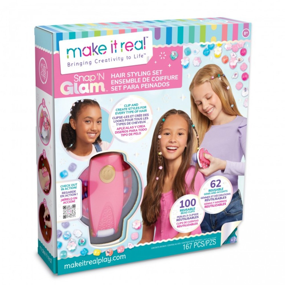 MAKE IT REAL SNAP ‘N GLAM HAIR STYLING SET (1760)