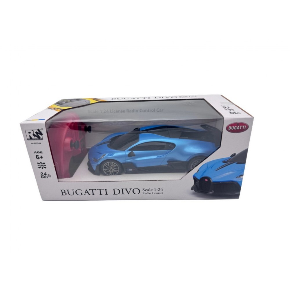 RW ΤΗΛΕΚΑΥΤΕΘΥΝΟΜΕΝΟ 1:24 BUGATTI DIVO ΜΠΛΕ (29524M)