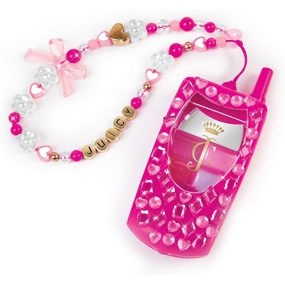 MAKE IT REAL JUICY COUTURE DIAL UP THE STYLE LIP GLOSS PHONE & DIY LANYARD (4473)