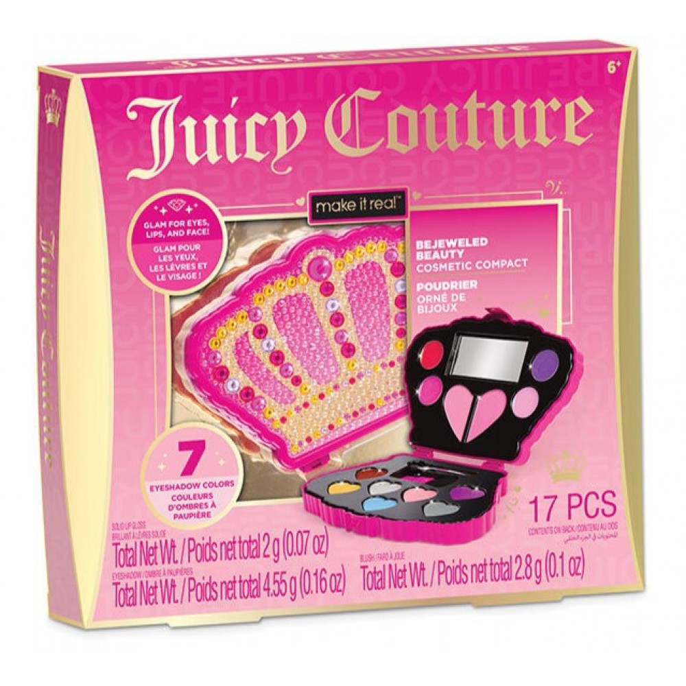 MAKE IT REAL JUICY COUTURE BEJEWELED BEAUTY COSMETIC COMPACT (4475)