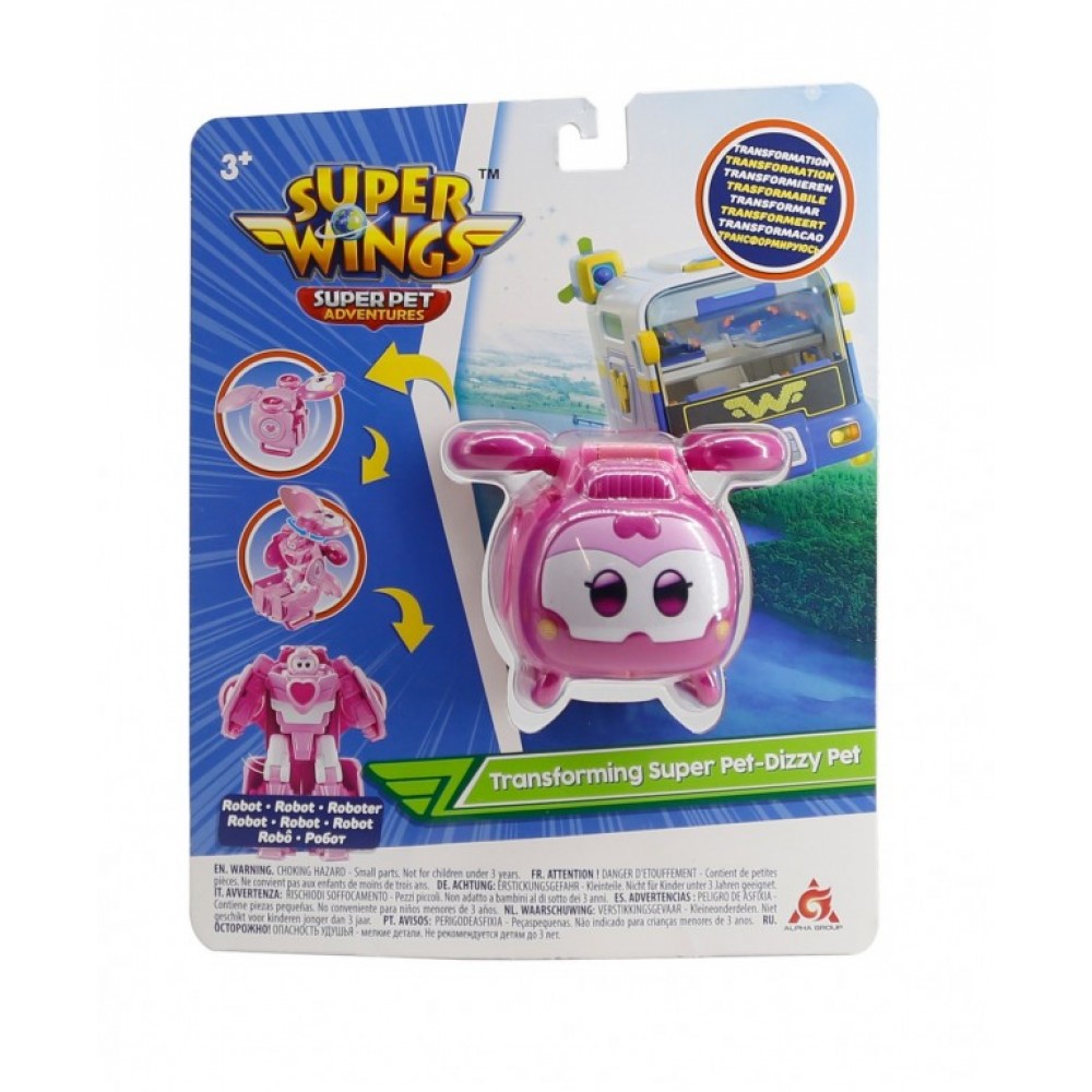 SUPER WINGS SUPER PET TRANSFORMING ROBOT DIZZY PET (770600)