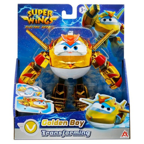 SUPER WINGS ELECTRIC HEROES TRANSFORMING 15ΕΚ. GOLDEN BOY (780231)