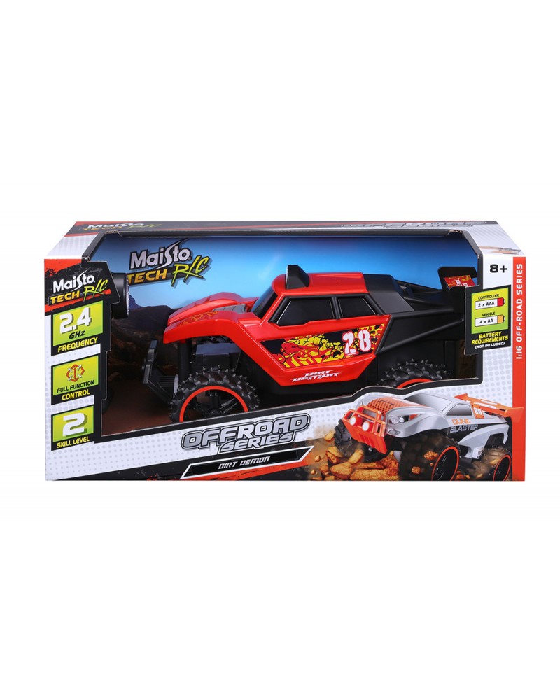MAISTO TECH OFF ROAD 1:16 2.4GHz R/C VEHICLE DIRT DEMON (82701)