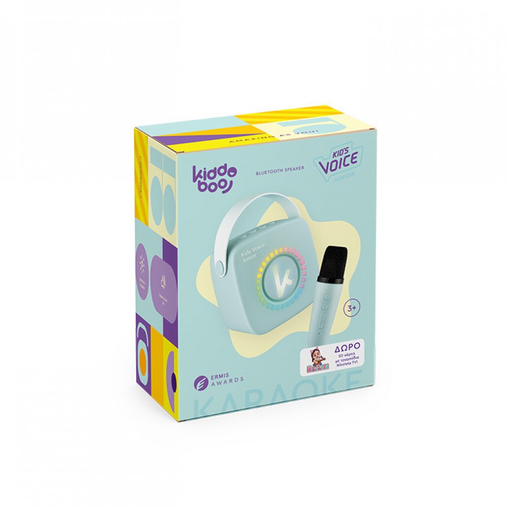 Kiddoboo mini Karaoke Speaker & Mic Blue + NikoletaTV (KBT3NTBLU)
