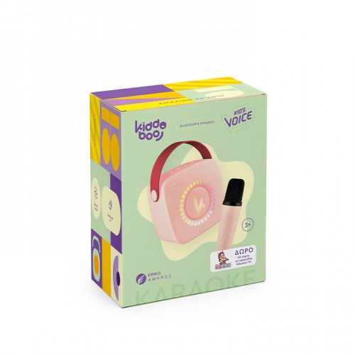 Kiddoboo mini Karaoke Speaker & Mic Pink + NikoletaTV (KBT3NTPNK)