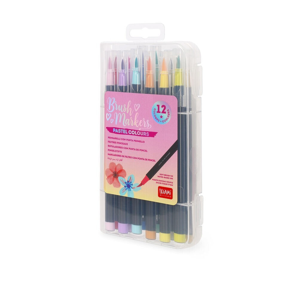 LEGAMI ΣΕΤ ΜΕ 12 BRUSH MARKERS PASTELCOLOURS (BUMA0002)