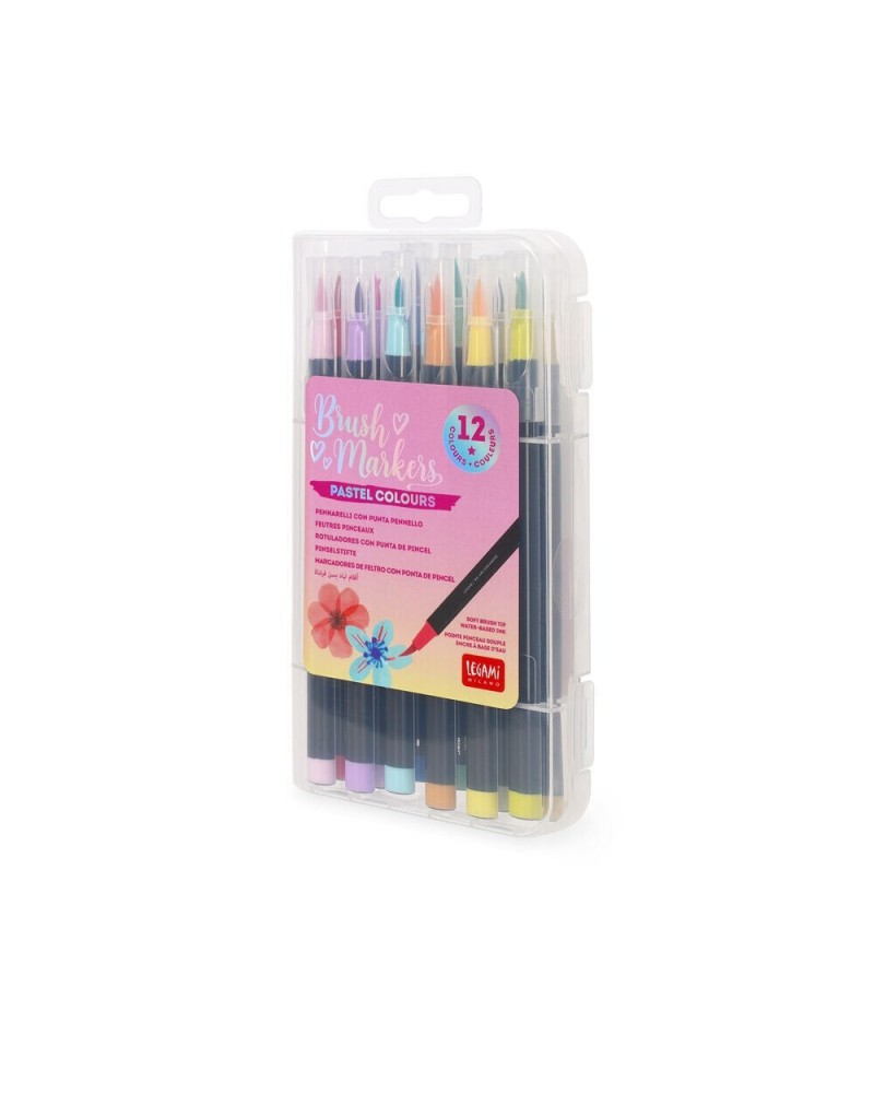 LEGAMI ΣΕΤ ΜΕ 12 BRUSH MARKERS PASTELCOLOURS (BUMA0002)