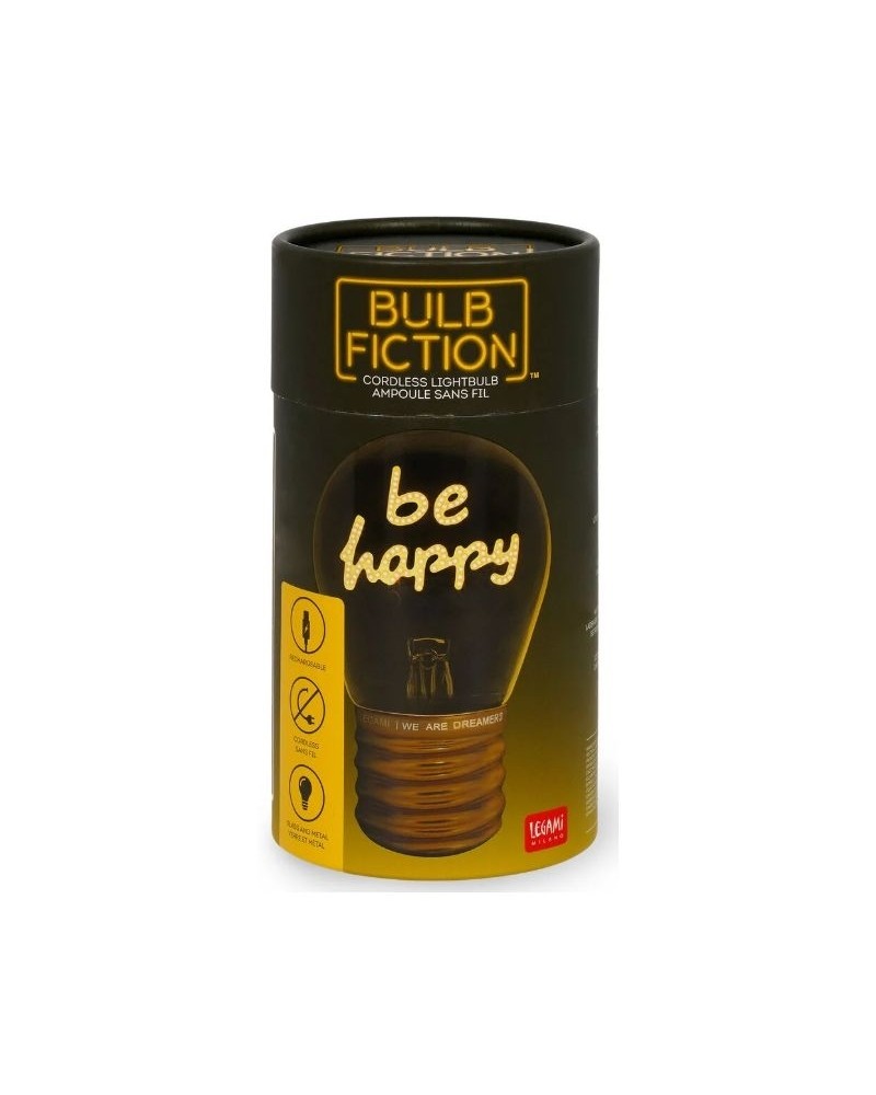 LEGAMI BULB FICTION ΔΙΑΚΟΣΜΗΤΙΚΟ ΕΠΙΤΡΑΠΕΖΙΟ ΦΩΤΙΣΤΙΚΟ ΣΕ ΣΧΗΜΑ ΛΑΜΠΑΣ BE HAPPY (CLB0015)