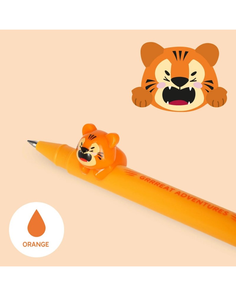 LEGAMI ΣΤΥΛΟ GEL ΠΟΡΤΟΚΑΛΟ ΜΕΛΑΝΙ ANIMAL DECORATION LOVELY FRIENDS ΤΙΓΡΗΣ (CPP0008)