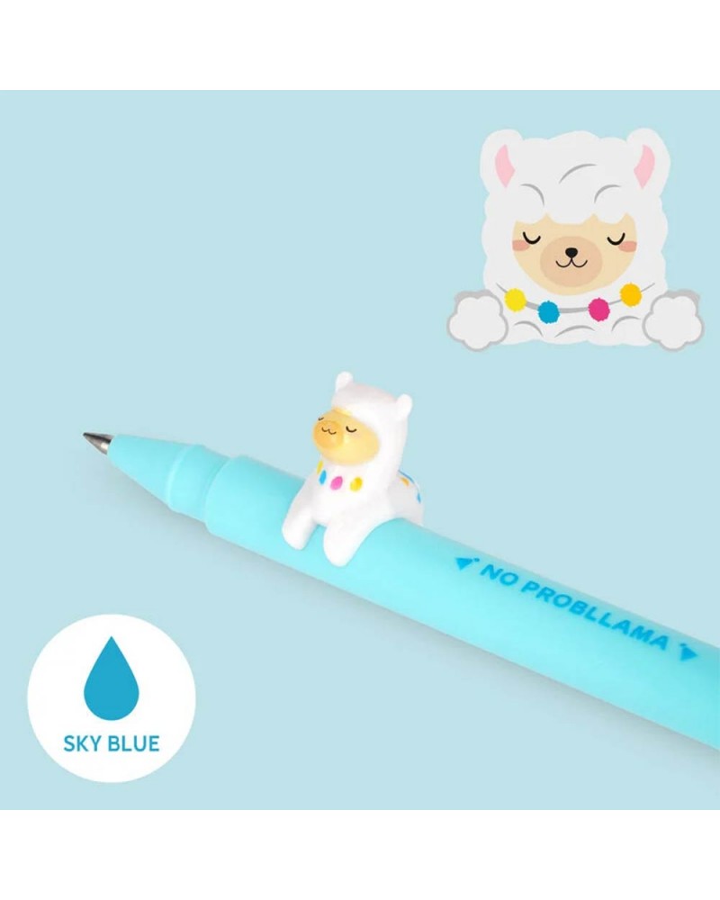 LEGAMI ΣΤΥΛΟ GEL ΓΑΛΑΖΙΟ ΜΕΛΑΝΙ ANIMAL DECORATION LOVELY FRIENDS ΛΑΜΑ (CPP0010)