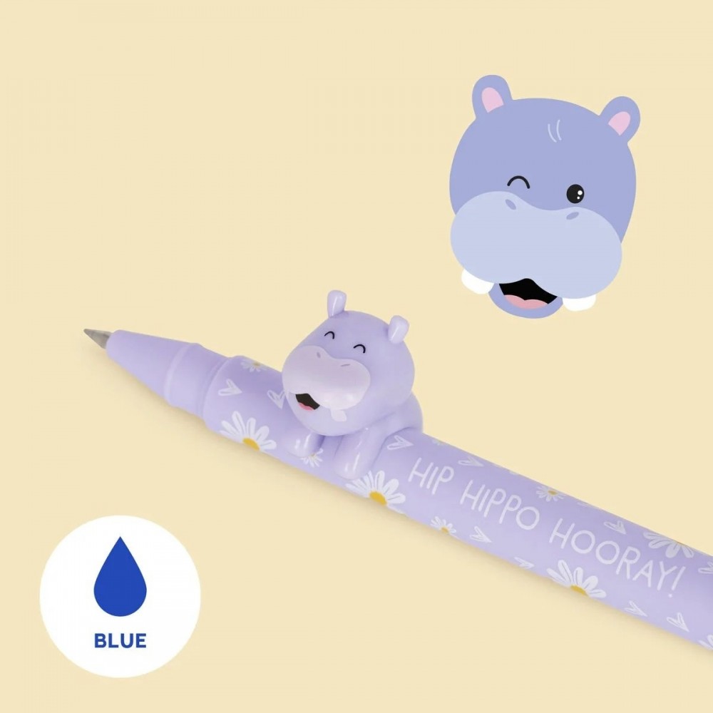 LEGAMI ΣΤΥΛΟ GEL ΜΠΛΕ ΜΕΛΑΝΙ ANIMAL DECORATION LOVELY FRIENDS ΙΠΠΟΠΟΤΑΜΟΣ (CPP0015)